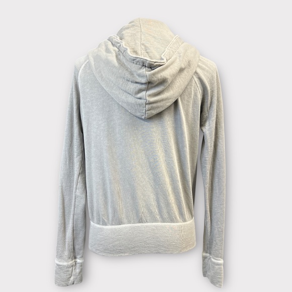 James Perse Hoodie Womens 2 Gray Full Zip 100% Cotton Made USA Sweatshirt Terry - Picture 3 of 13
